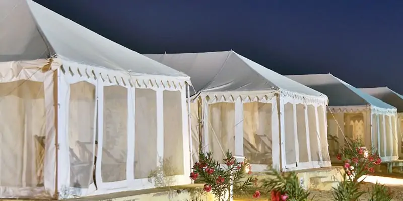 Luxury Swiss Cottage Tent Interior